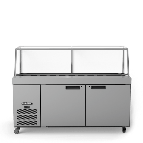 Williams Banksia - Two Door White Colorbond Prep Counter Refrigerator With Angled Blown Air Well - Without Canopy HSP30UBA-000-N
