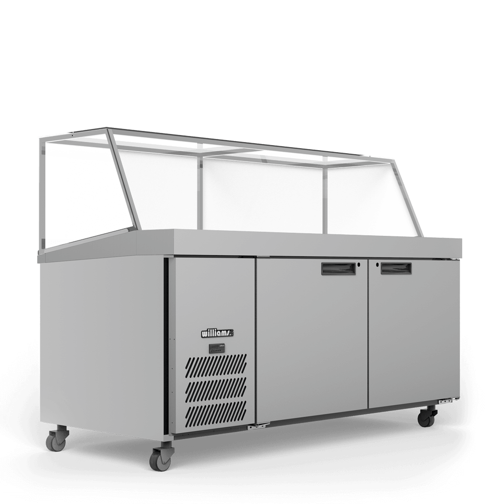 Williams Banksia - Two Door Stainless Steel Prep Counter Refrigerator With Angled Blown Air Well - Without Canopy HSP30UBASS-000-N