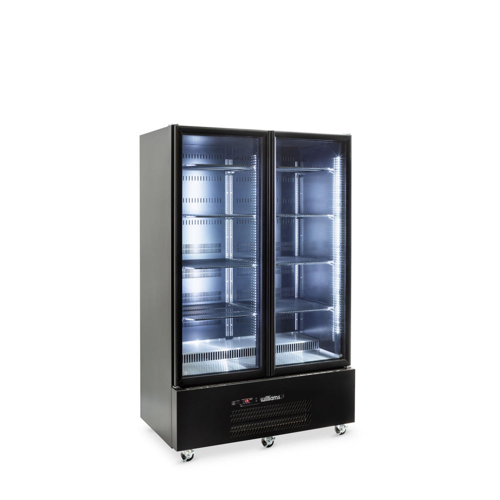 Williams Quartz Star - Two Door Black Colorbond Upright Display Refrigerator HQS2GBHC