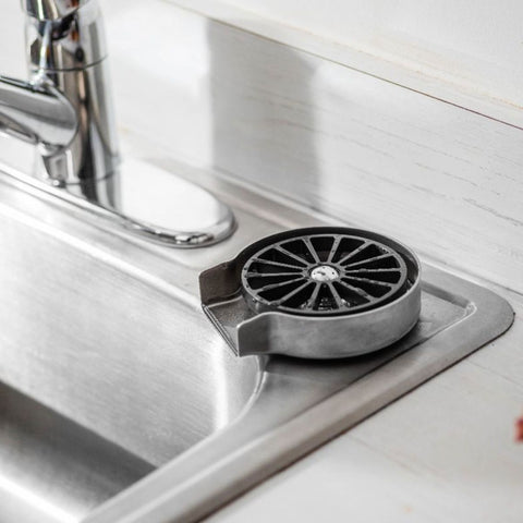 3Monkeez Kitchen Sink Glass Rinser with Round Drain Tray - R-KGR-100