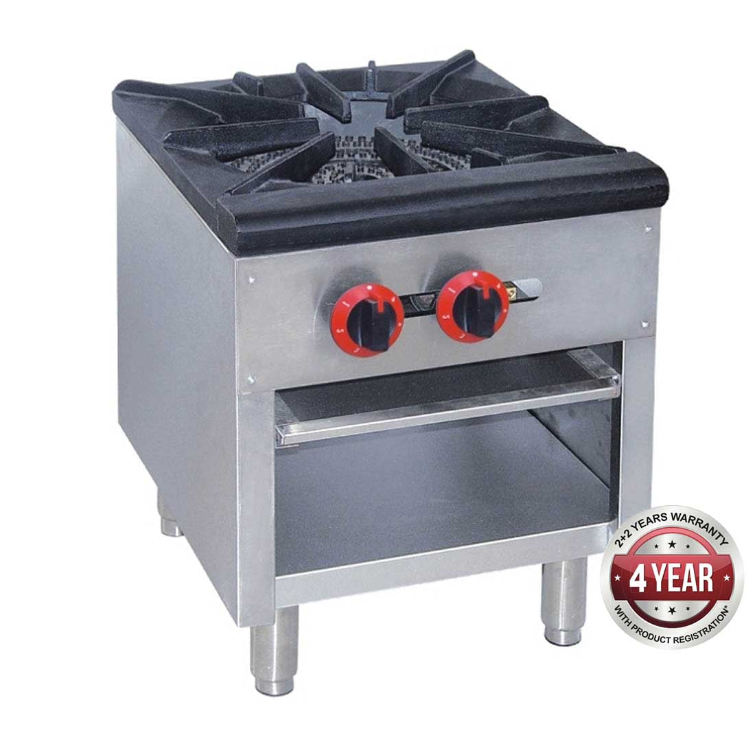 GasMax RB-1E Gas Dual Ring Single Burner Single Hob - Natural Gas/LPG