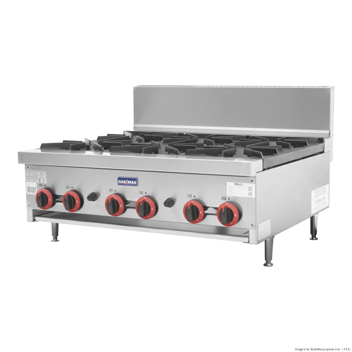 GasMAX Gas 6 Burner Cook Top RB-6E
