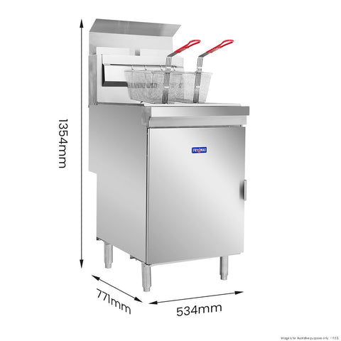 Gasmax Superfast Natural Gas Tube Twin Vat Fryer - RC400TE