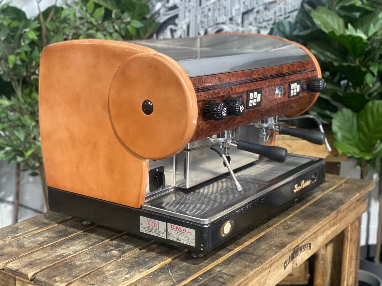 San Marino Lisa Brier Wood - 2 Group Commercial Espresso Machine