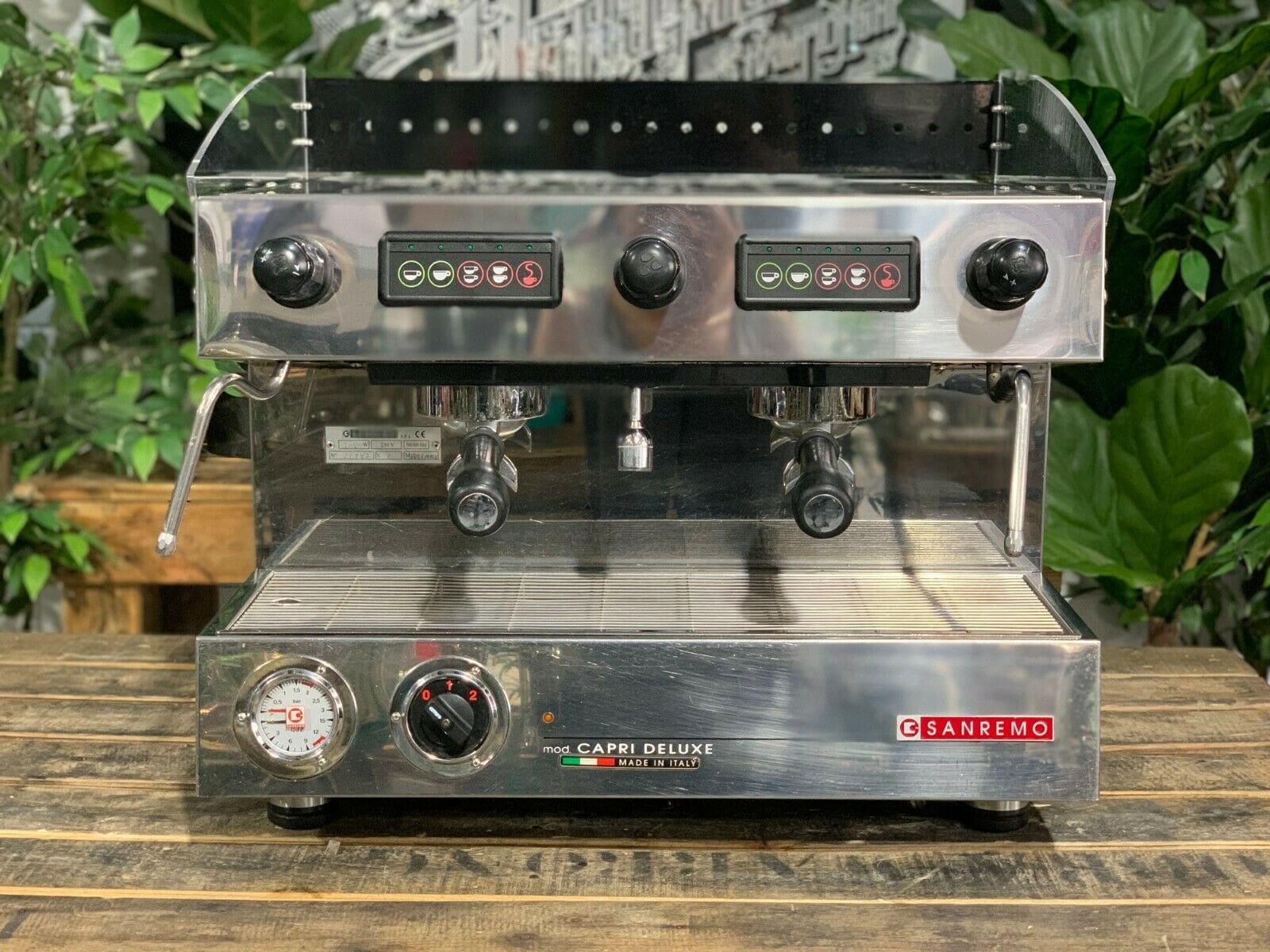 San Remo Capri Deluxe - 2 Group Commercial Espresso Machine - Black