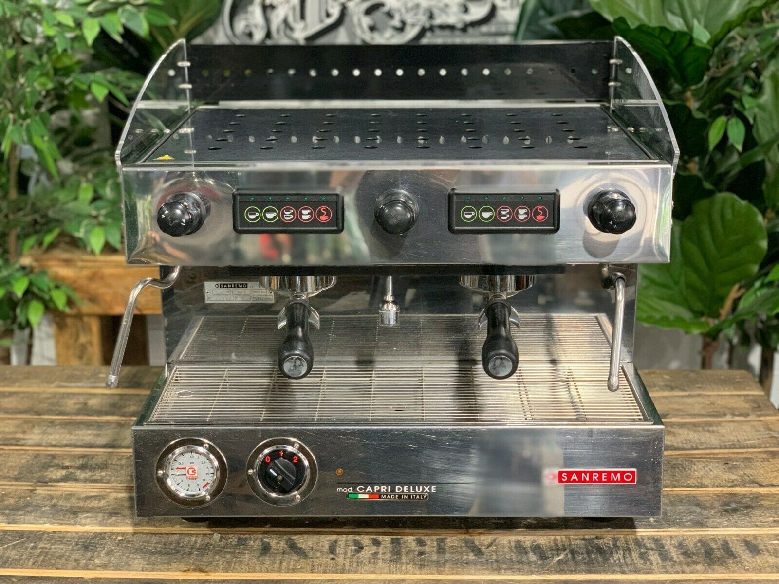 San Remo Capri Deluxe - 2 Group Commercial Espresso Machine - Black