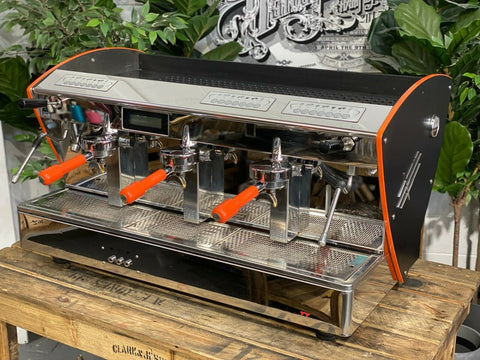 Orchestrale Etnica Black - 3 Group Commercial Espresso Machine - Orange
