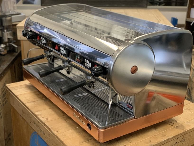 San Marino Lisa Brass Base - 3 Group Commercial Espresso Machine