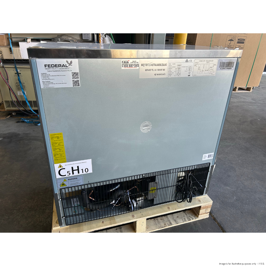 CLEARANCE - Thermaster Two Door Stainless Steel Bar Fridge/Cooler - SC248SG-QLD123