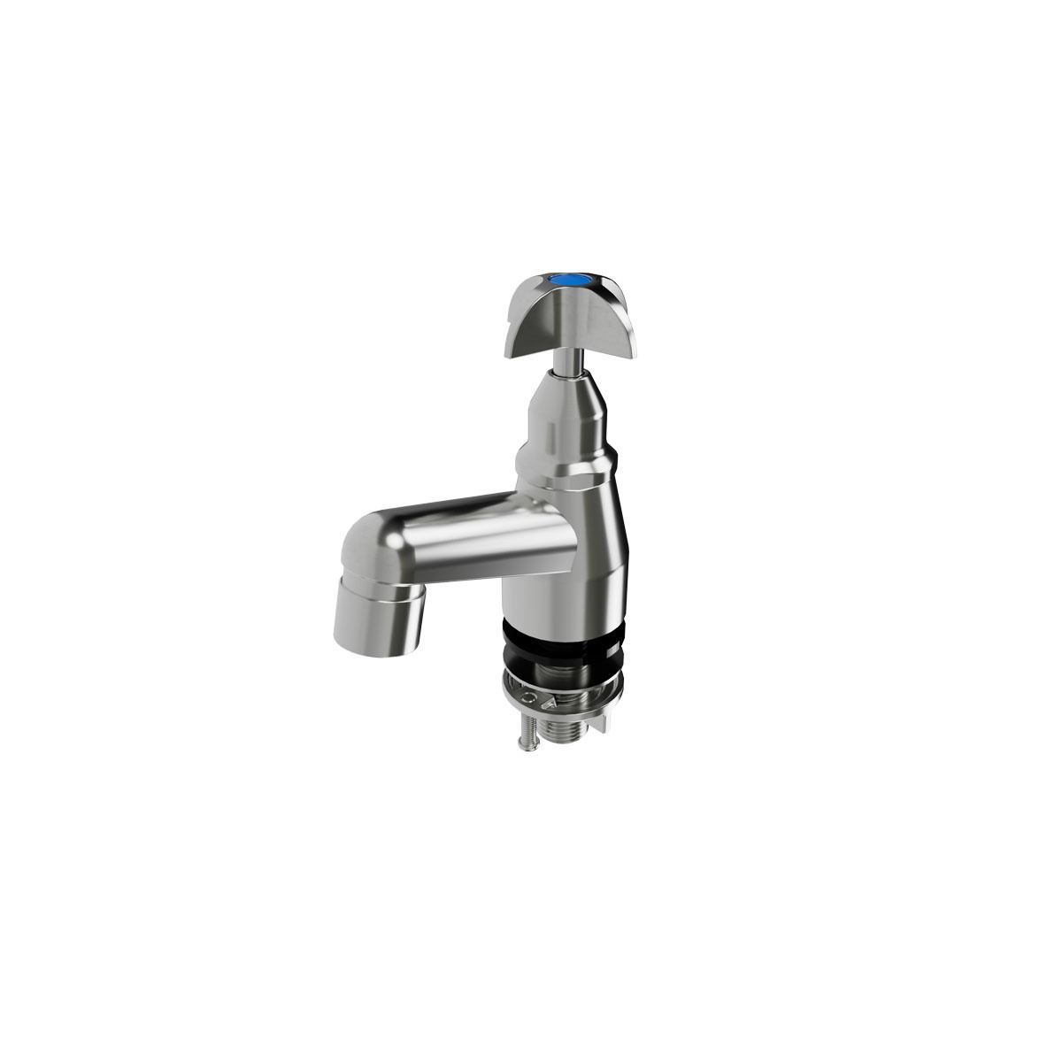 3Monkeez School Pillar Tap - School Pattern Handle Stainless Steel - T-3MSS-SPPTVR