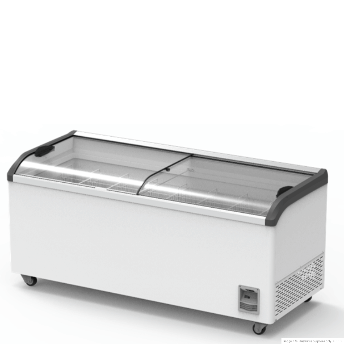 Thermaster Heavy Duty Supermarket Glass Sliding Lid Freezers 666L SD-666K