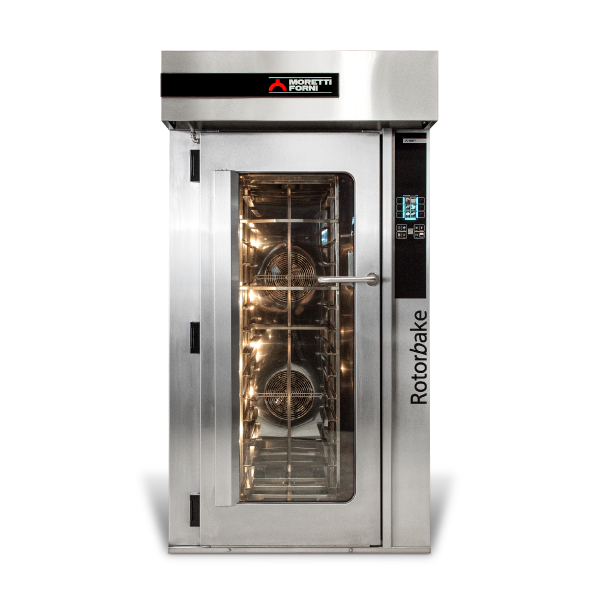 Moretti Forni Electric Rotory Oven with Rack Trolley - R14E