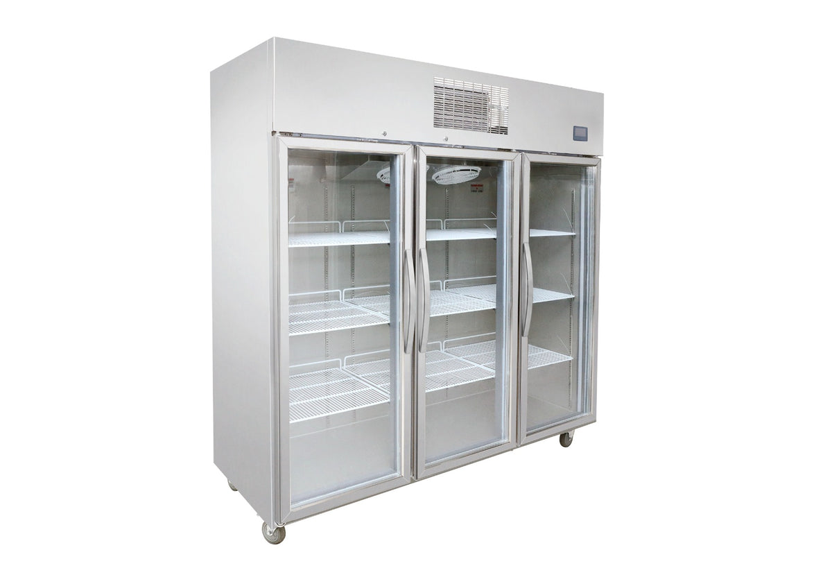 Thermaster 1500L Full-Width Three Glass Door Upright Display Freezer - SFWFG1500