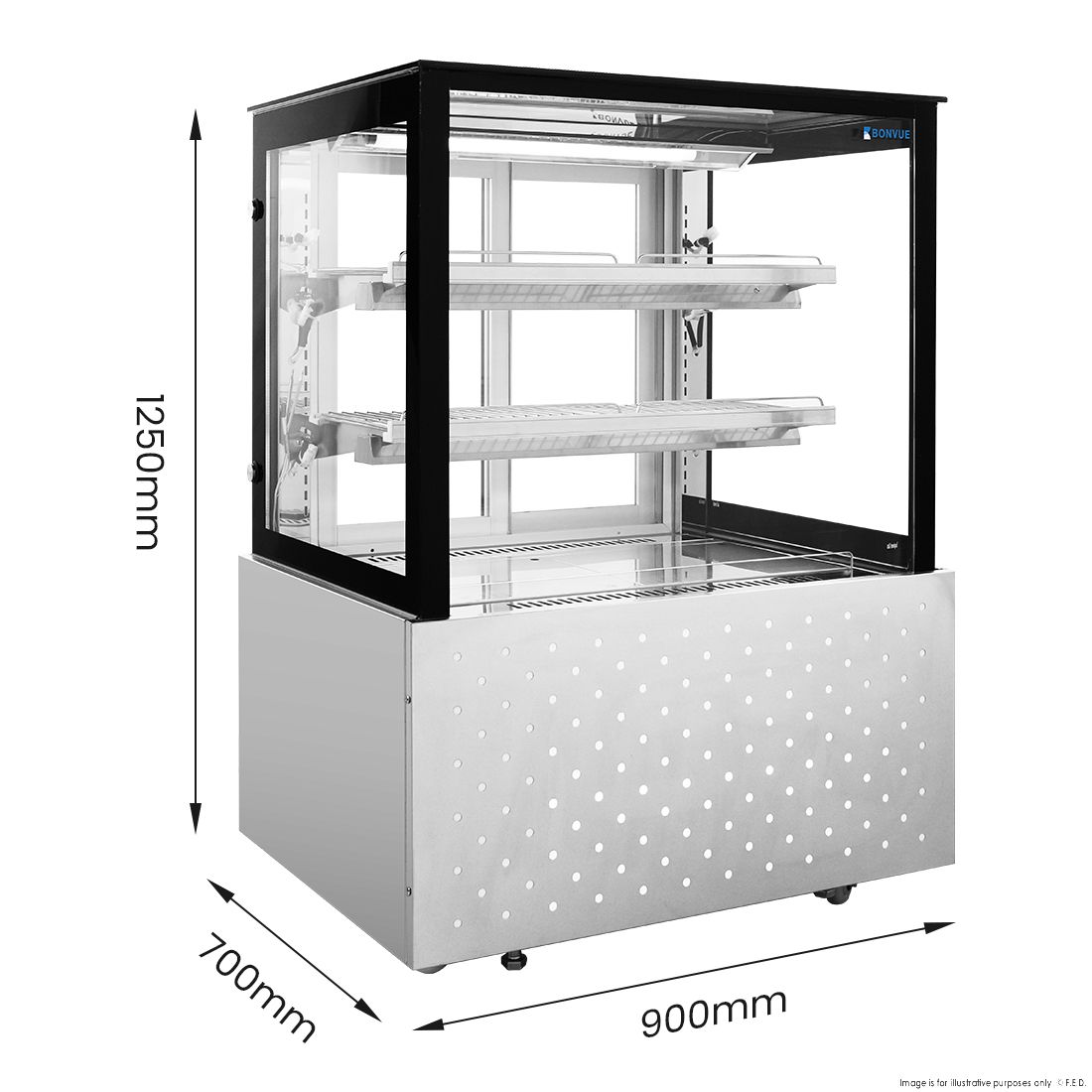 Bonvue Heated Food Display SG090FG-2XB