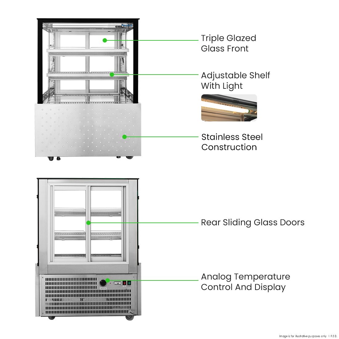 Bonvue Heated Food Display SG090FG-2XB