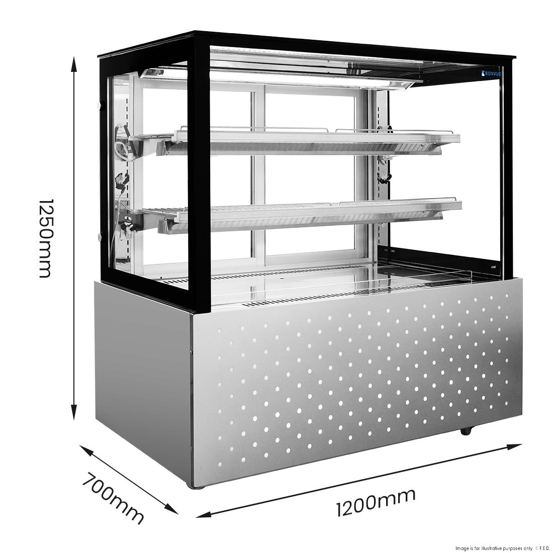 Bonvue Heated Food Display SG120FG-2XB