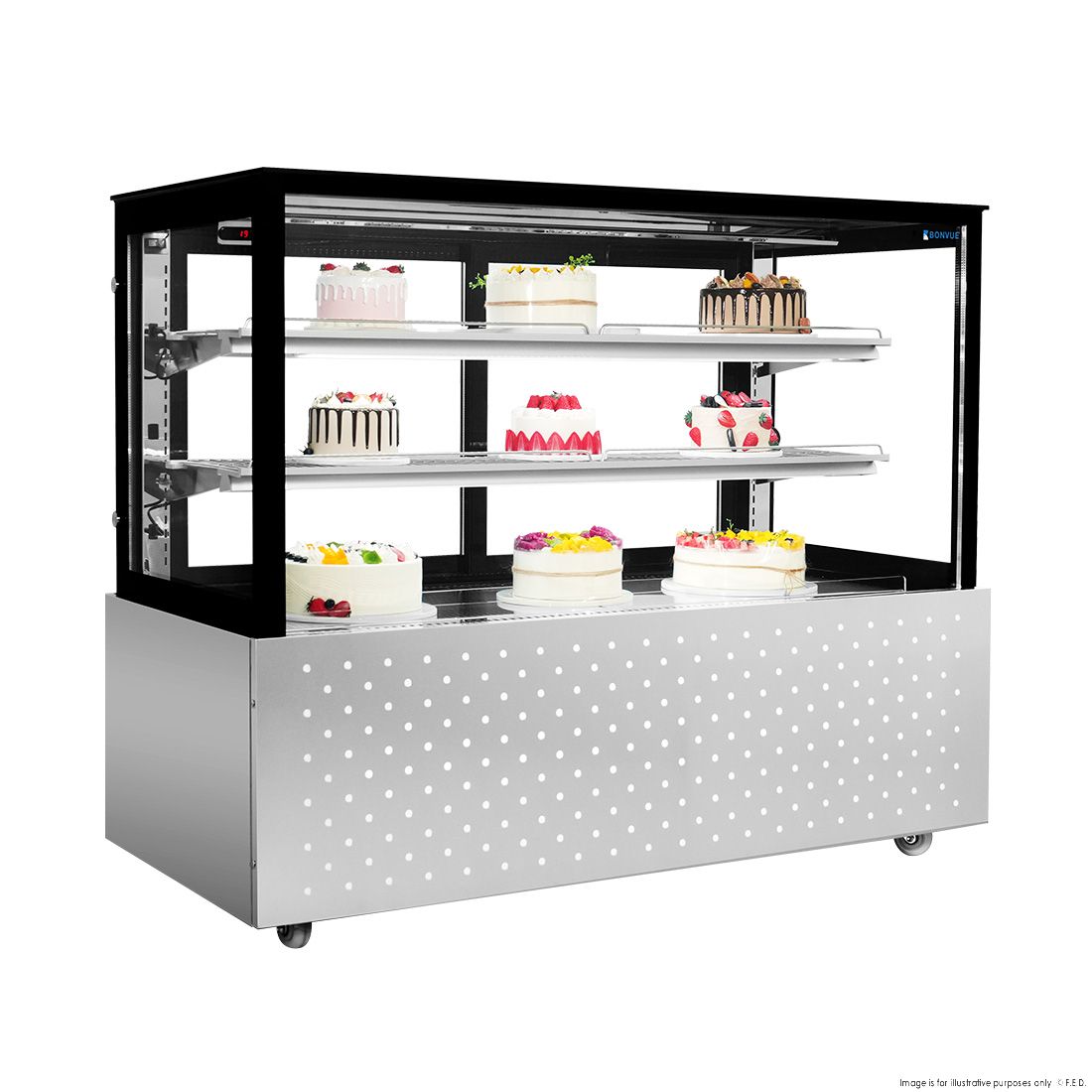 Bonvue Chilled Cake Showcase Food Display SG150FA-2XB