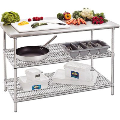 CLEARANCE - Modular System Stainless Steel Top Utility Bench - SHSB/2-13-SA7-Jul