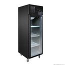 Thermaster Single Glass Door Upright Freezer Black Stainless Steel SUFG500B