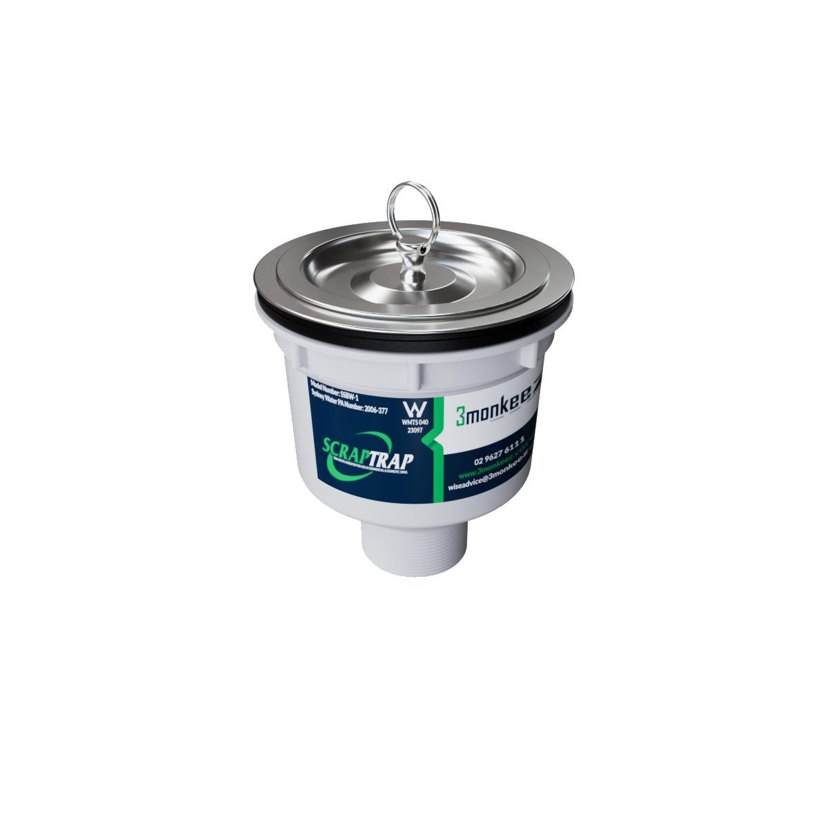 3Monkeez Sink Waste Arrestor (127mm) - SSBW-1