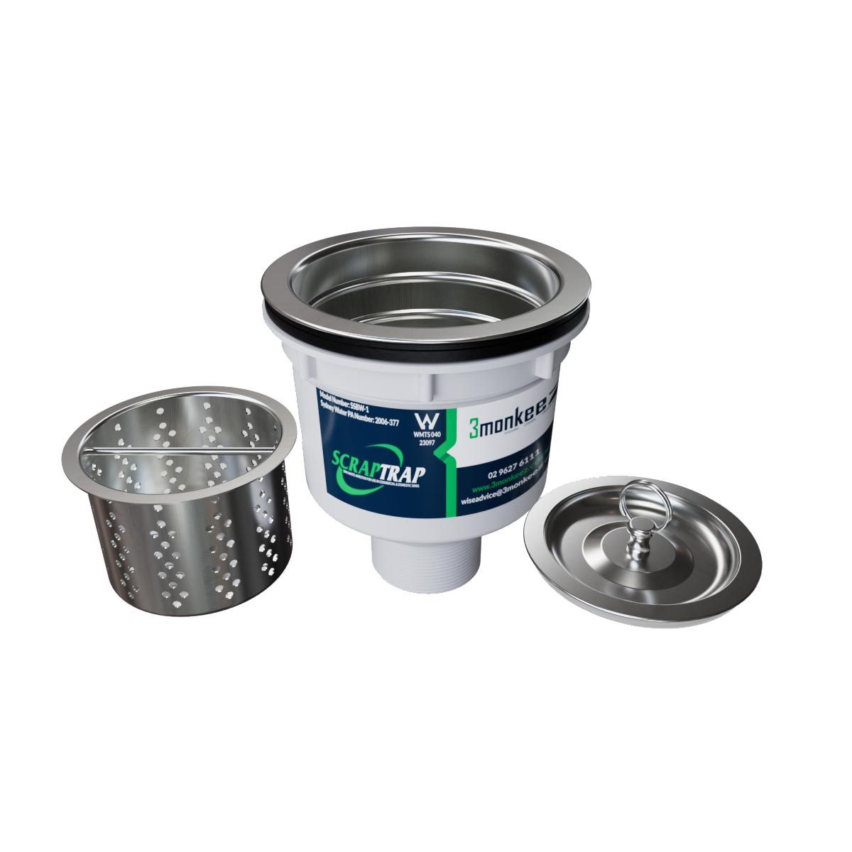 3Monkeez Sink Waste Arrestor (127mm) - SSBW-1