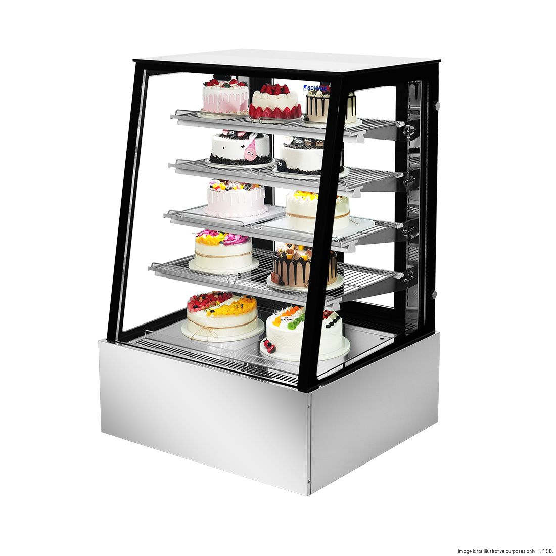 Bonvue Deluxe Chilled Cake Showcase Display Cabinet SLP830C
