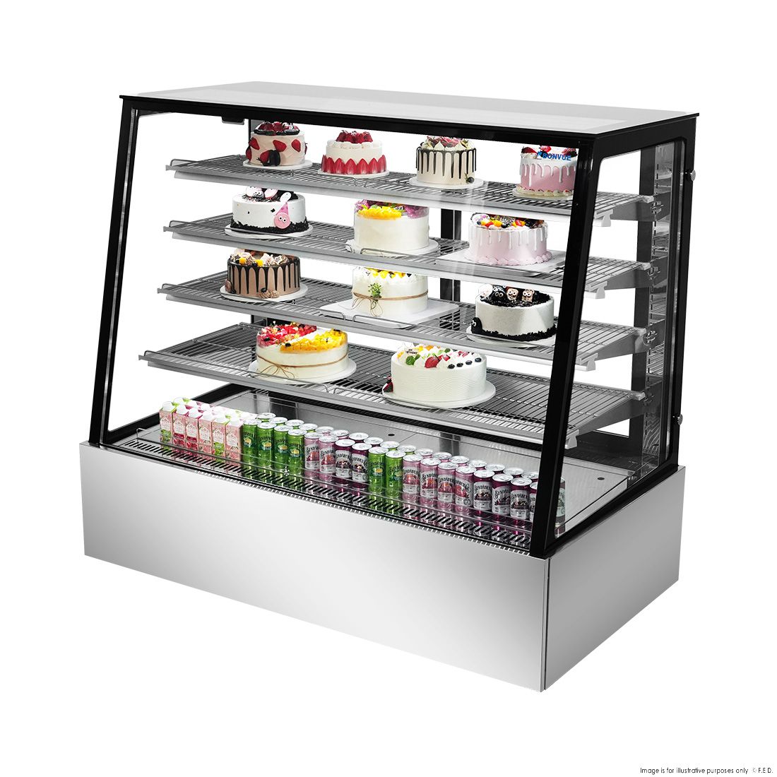 Bonvue Deluxe Chilled Cake Showcase Display Cabinet SLP850C