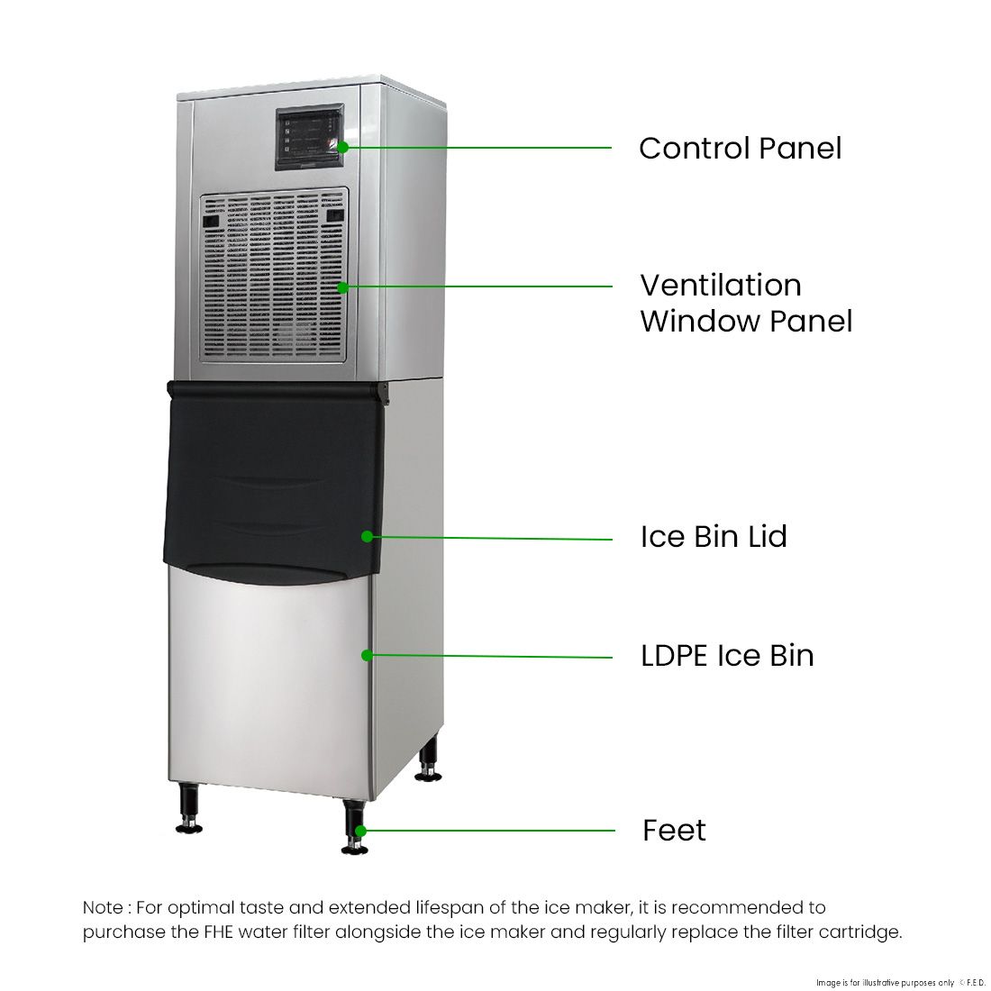 Blizzard Granular Ice Maker 250Kg SN-258F