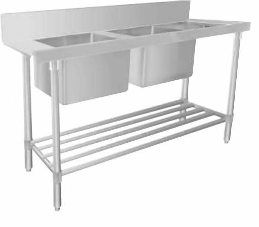 Mixrite Stainless Steel Dishwasher Double Inlet Right Sink - 600mmD WSS26165R
