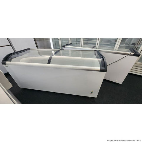 CLEARANCE - Thermaster Two glass sliding lids chest freezer with castors - ST545-QLD237