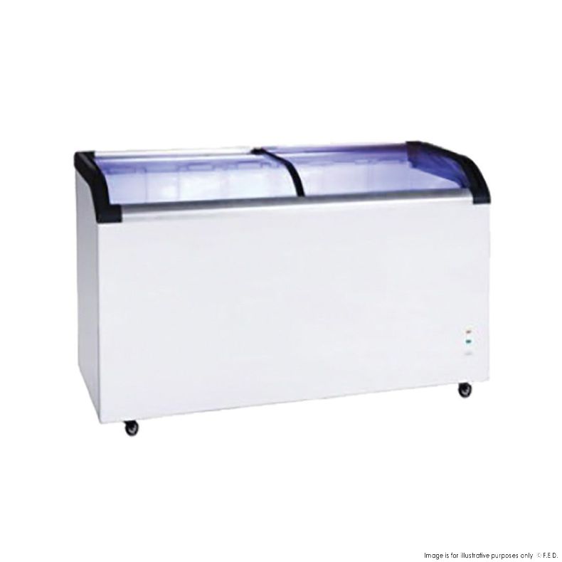 CLEARANCE - Thermaster Two glass sliding lids chest freezer with castors - ST545-QLD236