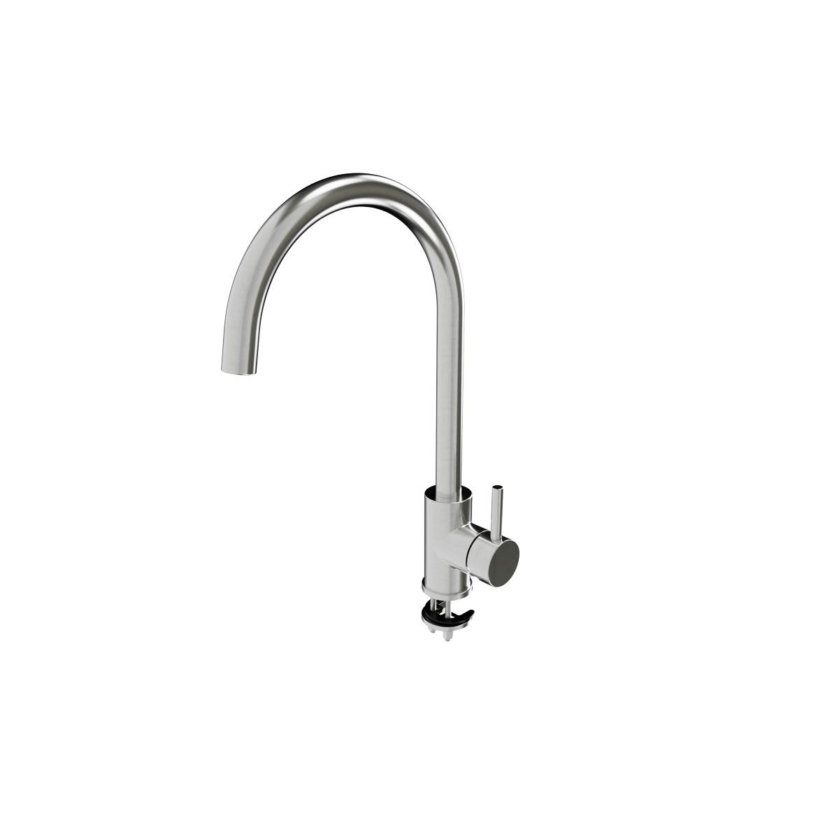 3Monkeez Stainless Steel Swivel Gooseneck Sink Mixer - T-3MSS-GS5MIX