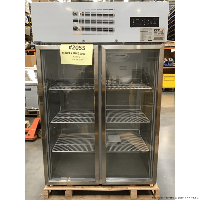 CLEARANCE - Thermaster Double Door Upright Display Fridge - SUCG1000-NSW2055