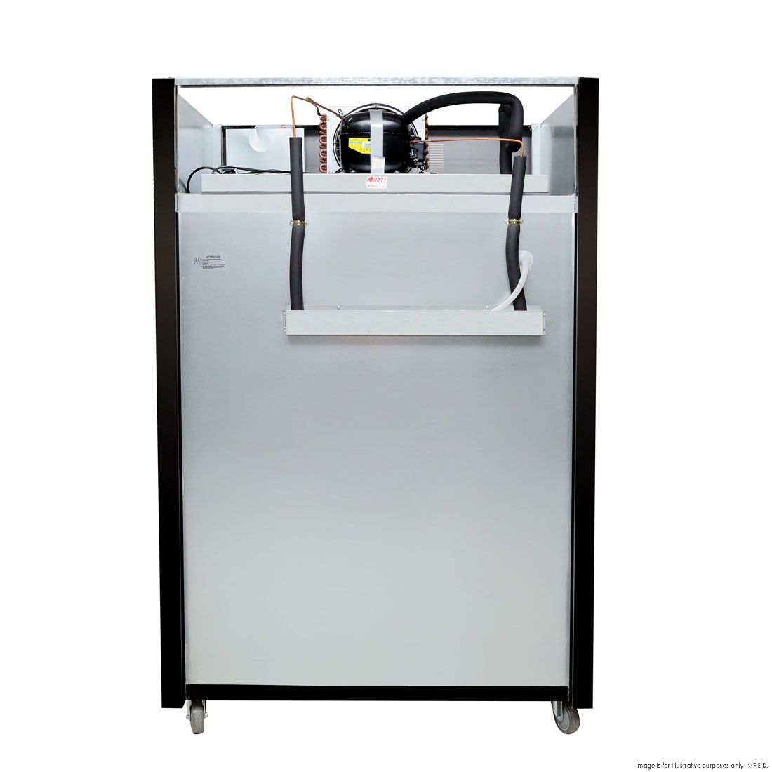 Thermaster Double Door Upright Display Fridge (black) SUCG1000B