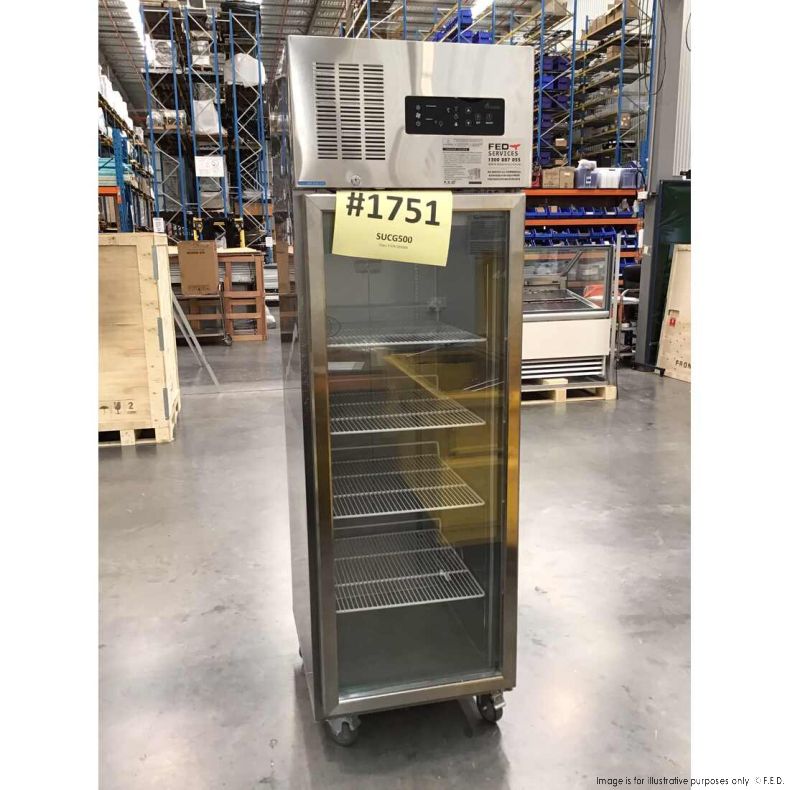 CLEARANCE - Thermaster Single Door Upright Display Fridge SUCG500-NSW1751