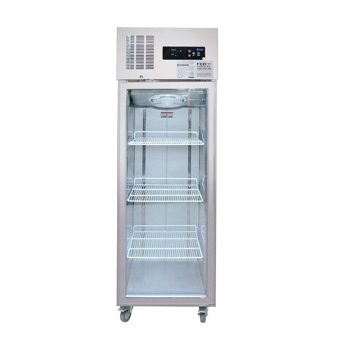 CLEARANCE - Single Door Upright Display Fridge SUCG500-NSW1635