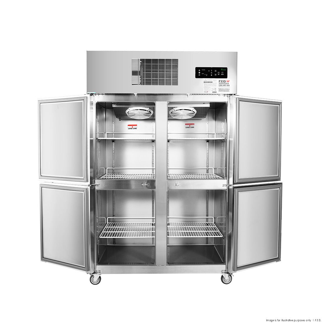 Thermaster Tropical 4 X Half Door Ss Freezer SUF1000