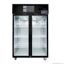 Thermaster Double Glass Door Black Stainless Steel Upright Freezer SUFG1000B
