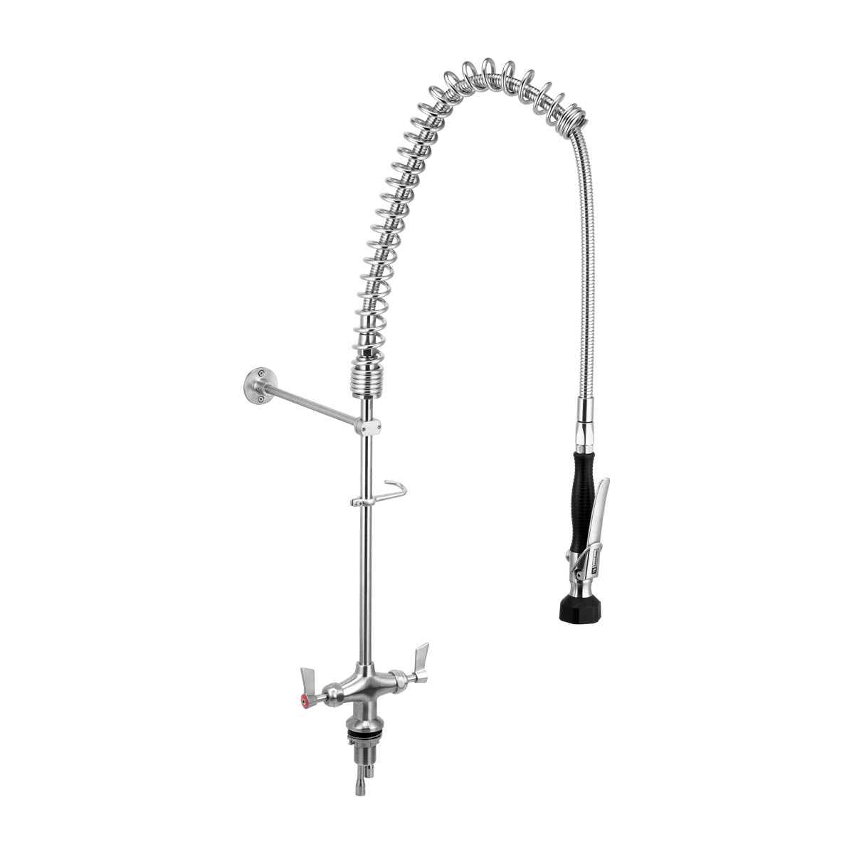 3Monkeez Stainless Steel Dual Bench Mounted Pre Rinse Unit - T-3M53007