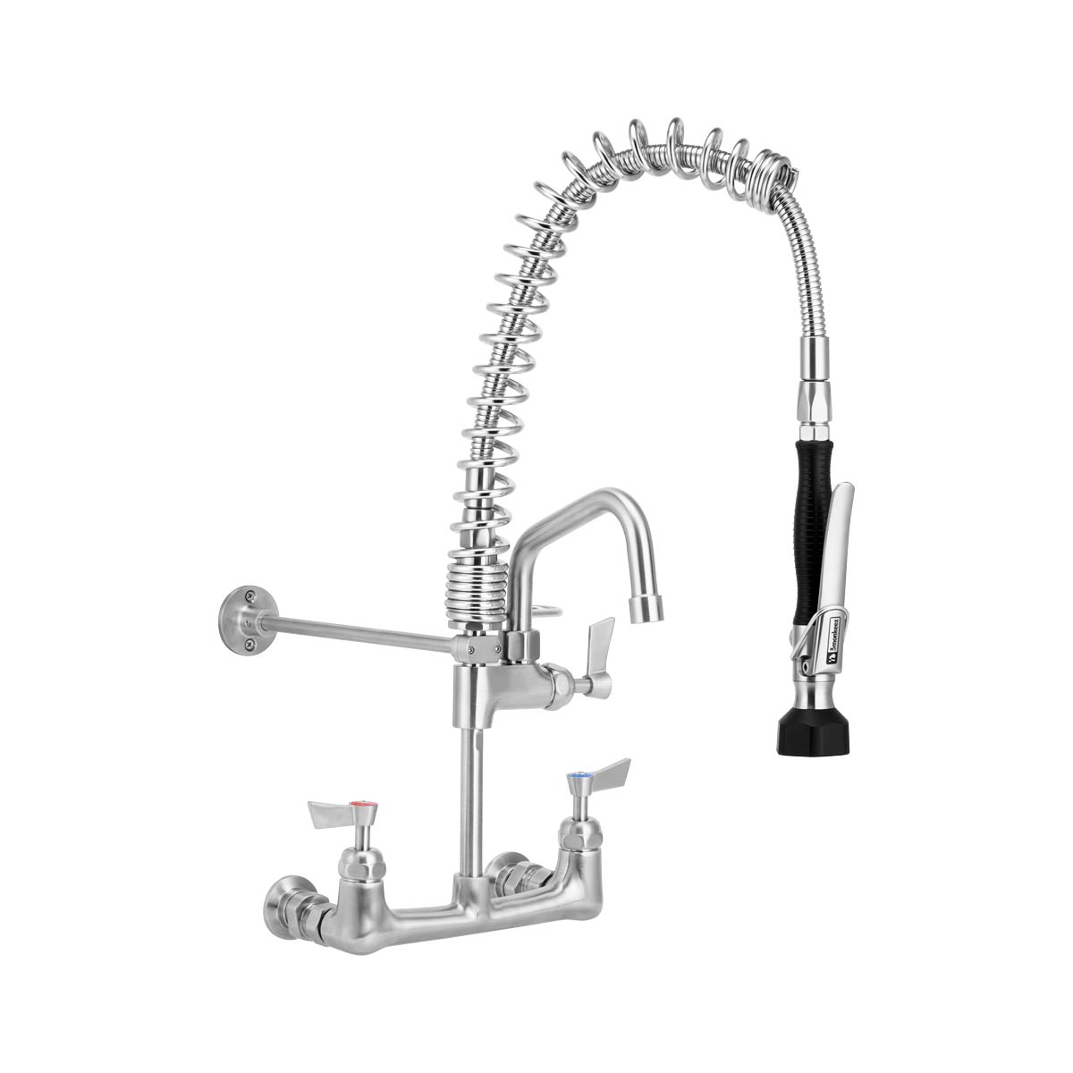 3Monkeez Compact Stainless Steel Exposed Wall Mounted Pre Rinse Unit With 6"Pot Filler - T-3M53449-C