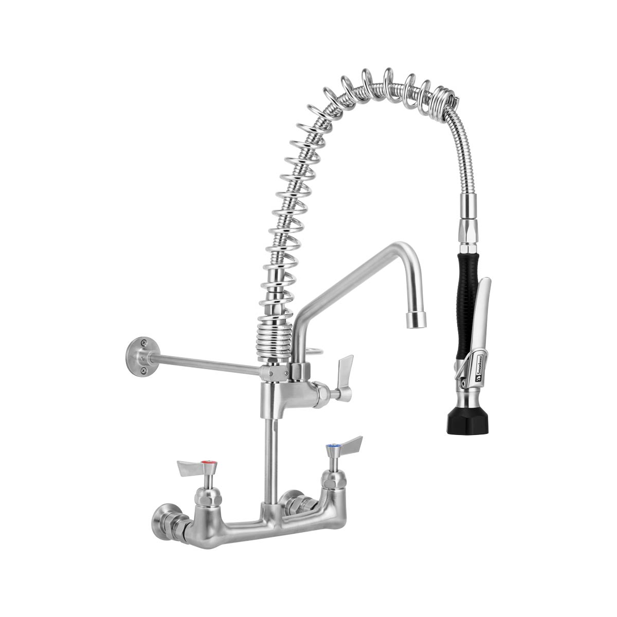 3Monkeez Compact Stainless Steel Exposed Wall Mounted Pre Rinse Unit With 12"Pot Filler - T-3M53473-C