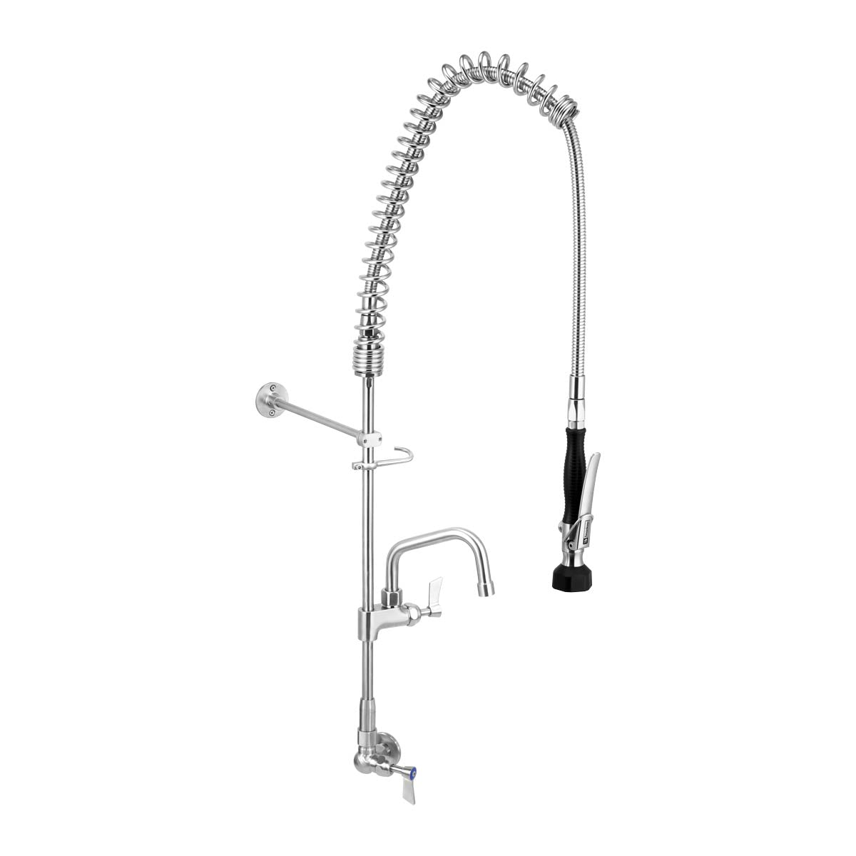3Monkeez Stainless Steel Single Wall Mount Pre-Rinse with 6" Pot Filler - T-3M53706