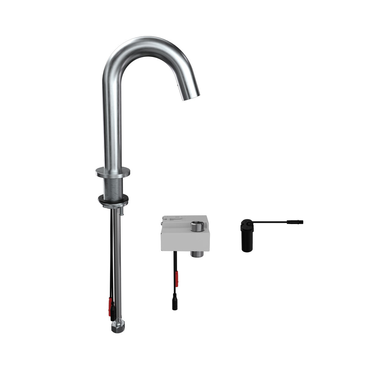 3Monkeez Gooseneck Bench Mounted Infrared Sensor Tap - Battery Powered - T-3MSS-GHMST21B