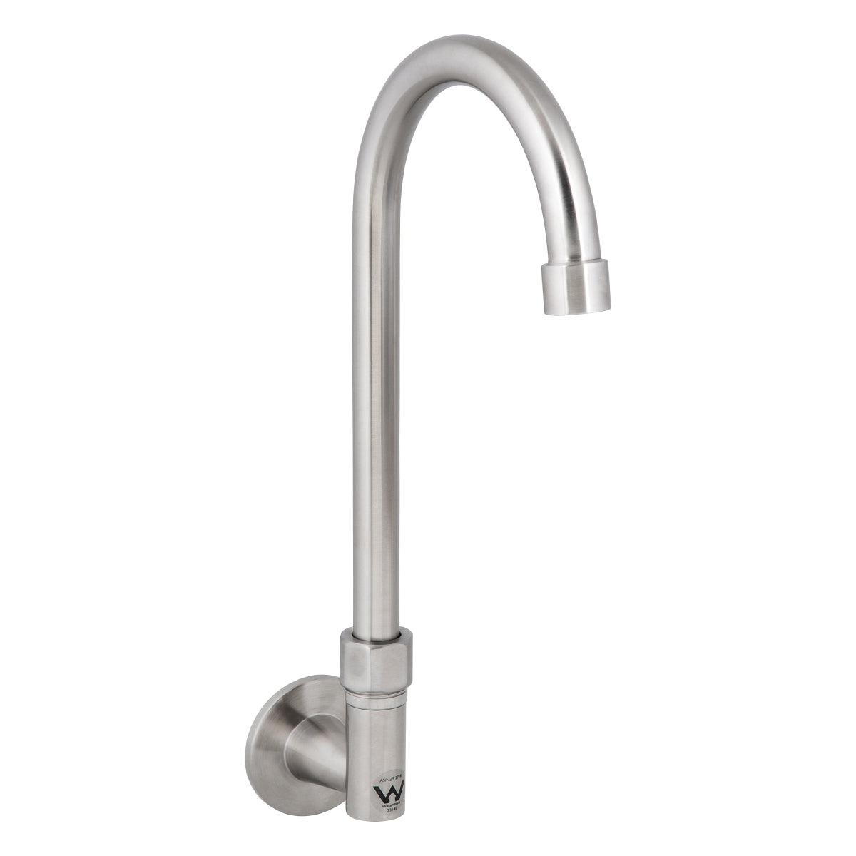 3Monkeez Stainless Steel Wall Elbow with 12" Gooseneck Swivel Spout - T-3MWEG12