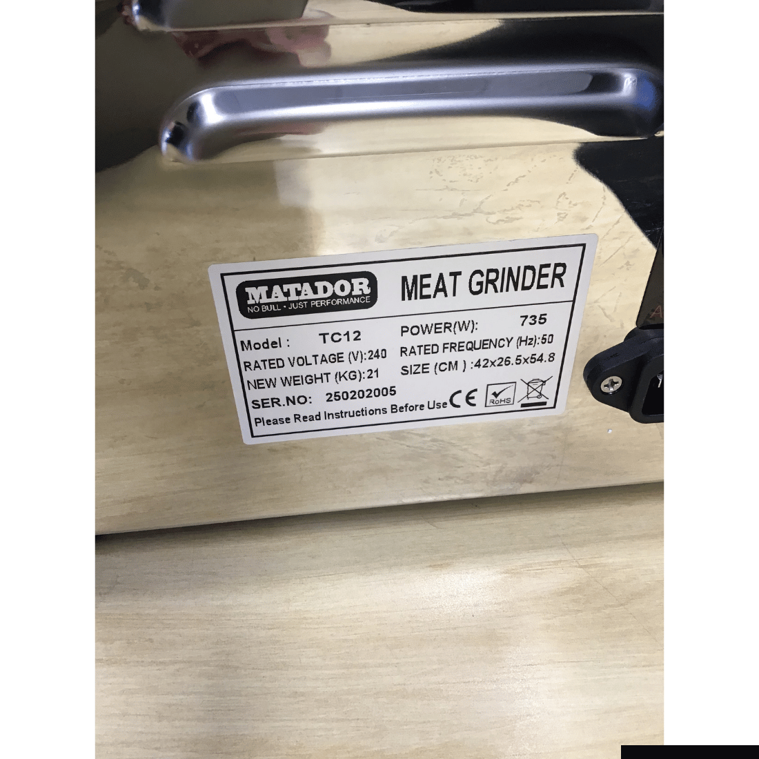 CLEARANCE - Matador Heavy Duty Meat Mincer - TC12-QLD372