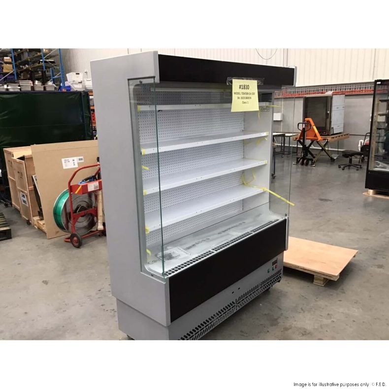 CLEARANCE - Tecnodom Open Chiller with 4 Shelves TDVC60-CA-150-NSW1830
