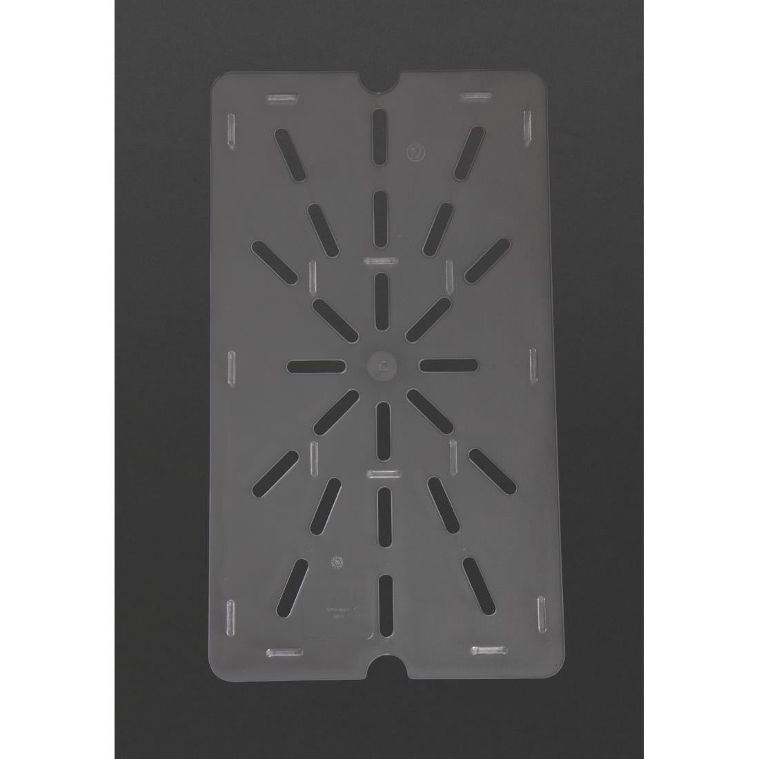 Vogue Clear Polycarbonate 1/1 Gastronorm Drainer Plate - U485
