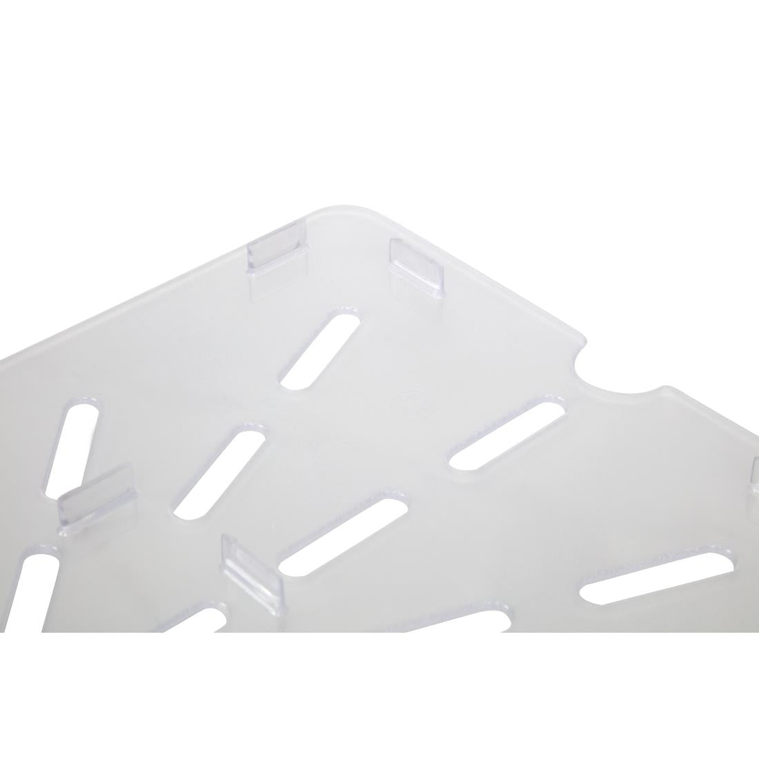 Vogue Clear Polycarbonate 1/1 Gastronorm Drainer Plate - U485