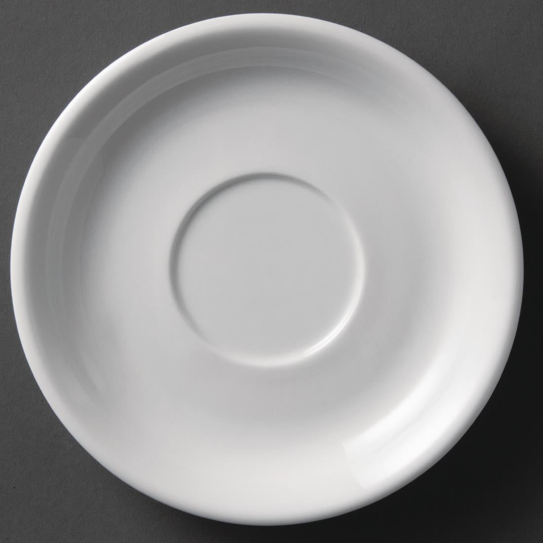 Olympia Whiteware Cappuccino Saucers 180mm Box 12 - U828