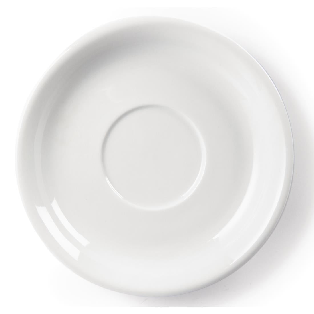 Olympia Whiteware Cappuccino Saucers 180mm Box 12 - U828